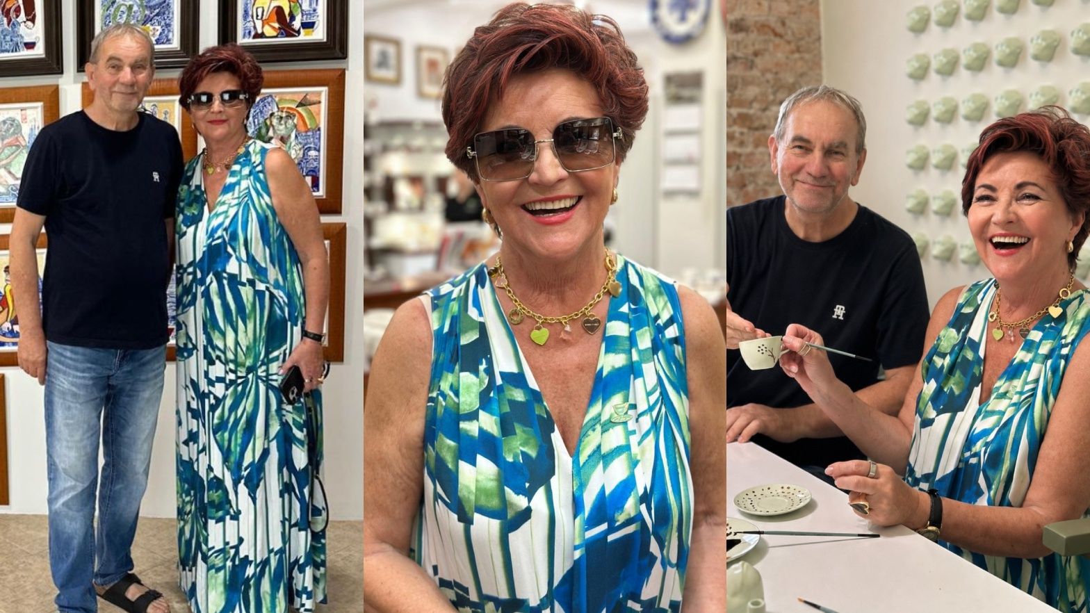 Jolanta Kwaśniewska pokazała się na warsztatach malowania porcelany. Kreacja byłej prezydentowej wzbudziła zachwyt: "Kobieta z klasą" (ZDJĘCIA)