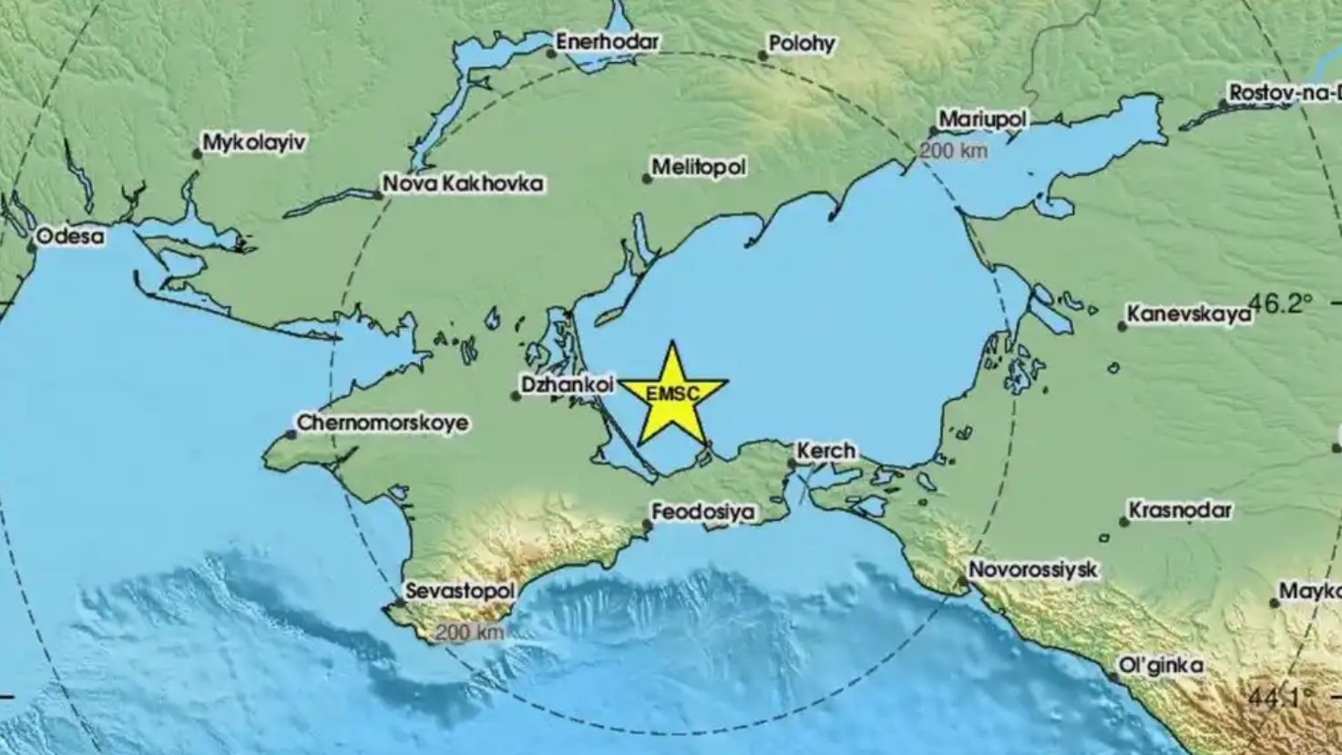 Trzęsienie ziemi na Krymie. Dwie miejscowości bez prądu