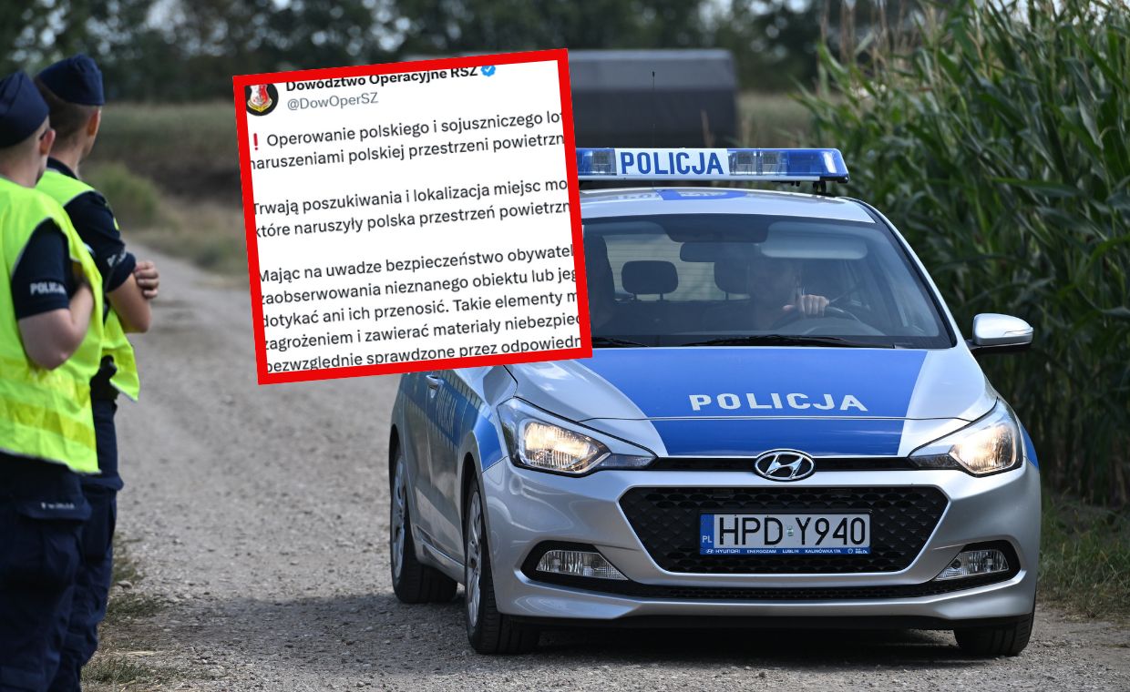 Operacje lotnicze po naruszeniach polskiej przestrzeni powietrznej. Najnowszy komunikat