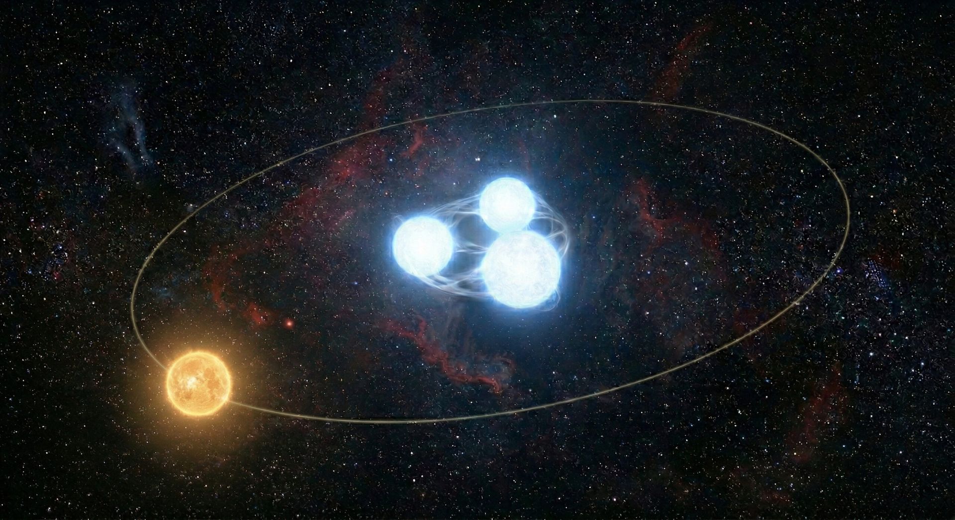 Ekstremalny układ czterech gwiazd. Takiego czegoś jeszcze nie widziano