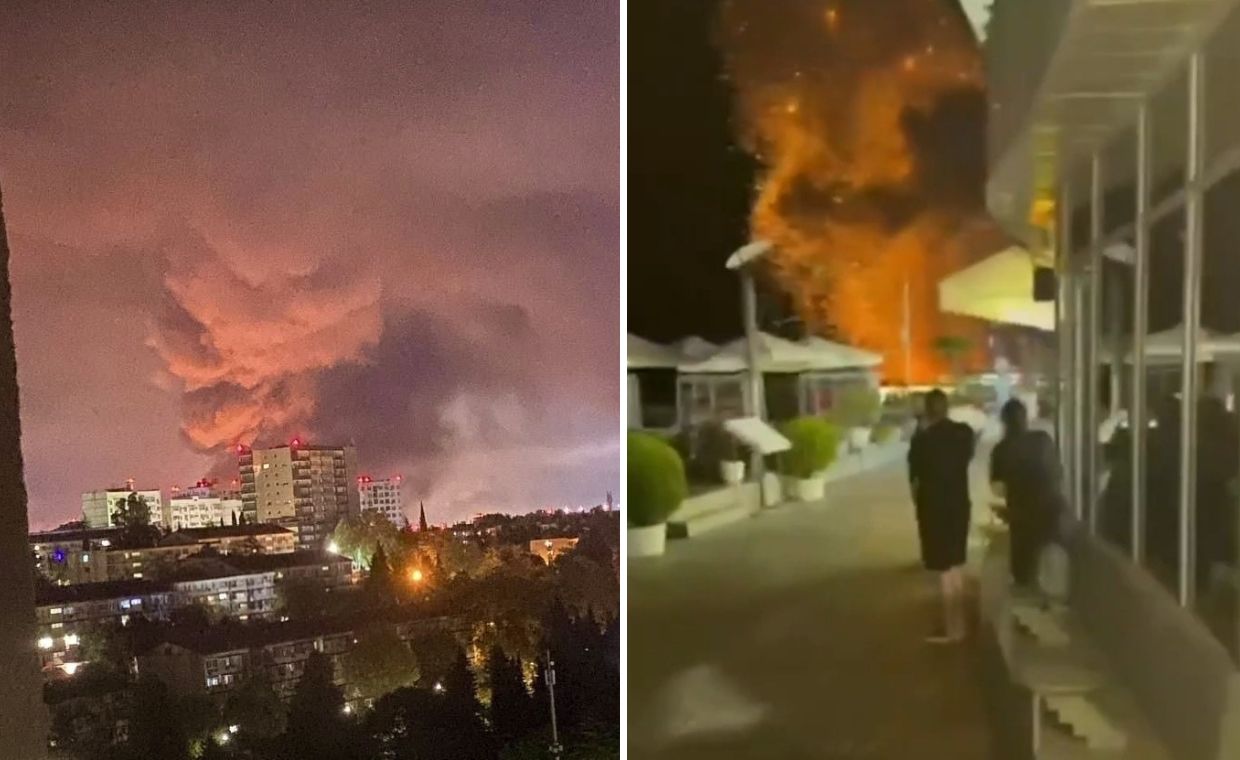 Eksplozje i seria pożarów. Rosyjski kurort zaatakowany dronami
