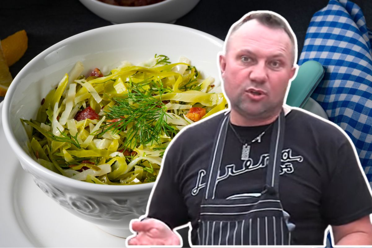 Strzelczyk pokazał, jak zrobić młodą kapustę. Wystarczy kilka składników i wychodzi rewelacyjna