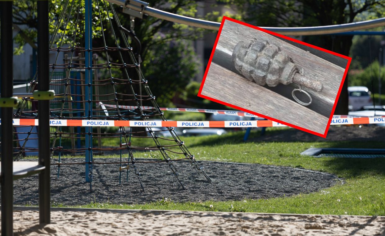 Saperzy weszli na krakowski plac zabaw. Znaleziono granat