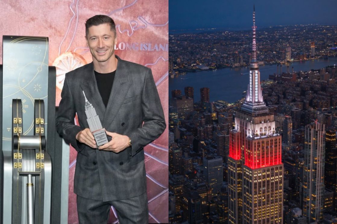 Lewandowski jako pierwszy w historii Polak rozświetlił Empire State Building z okazji Święta Niepodległości