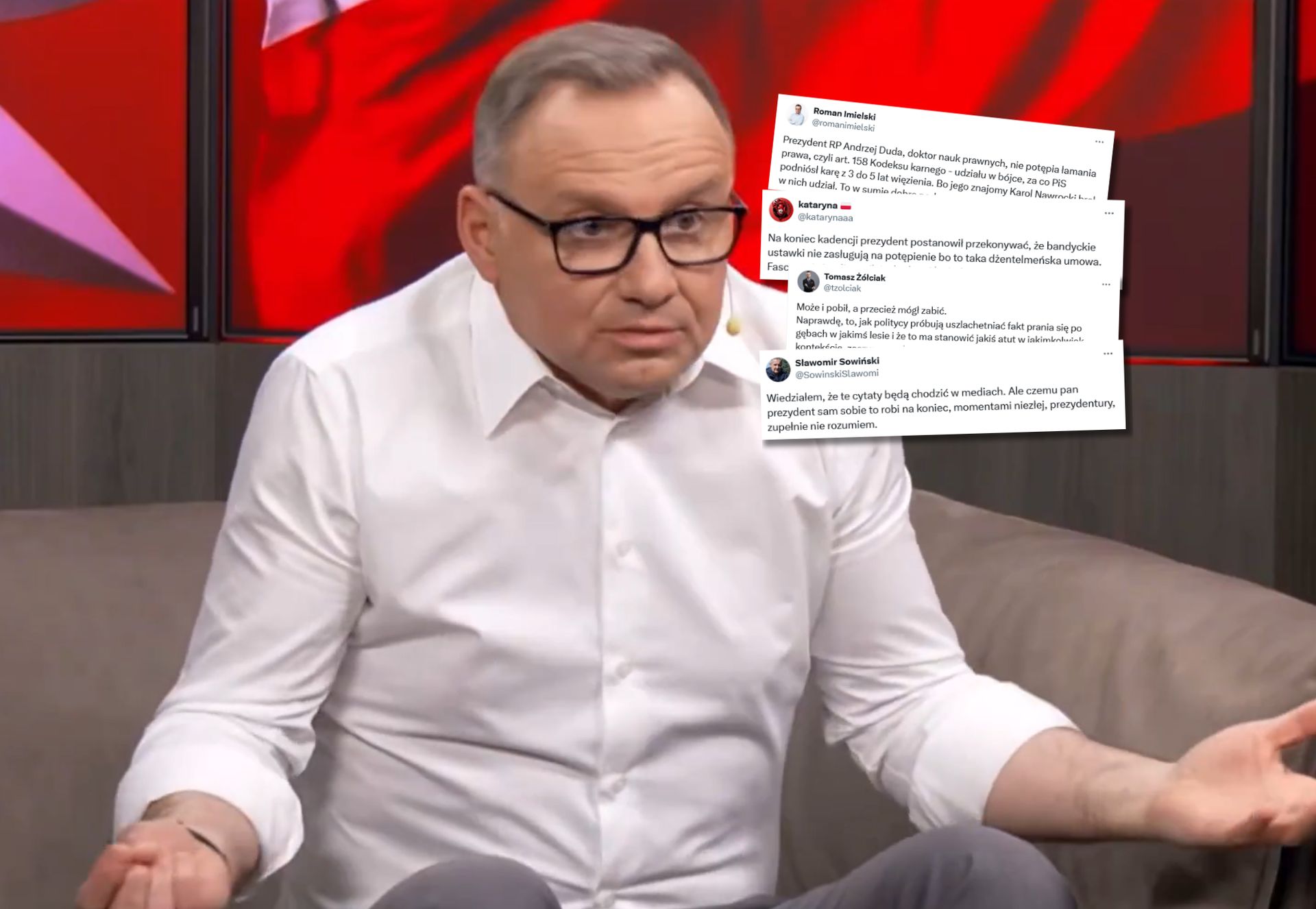 Krytyka Dudy za słowa o ustawkach. Lawina komentarzy