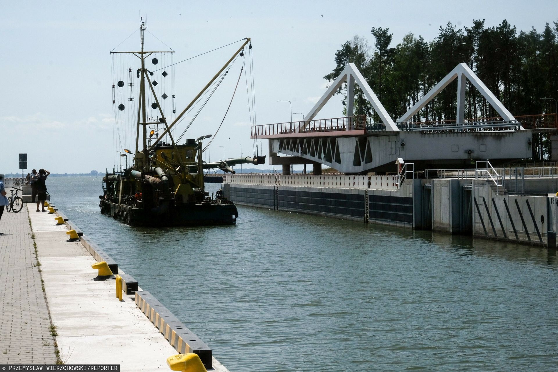 Przekop zamknięty. realizowane są prace na śluzie Nowy Świat