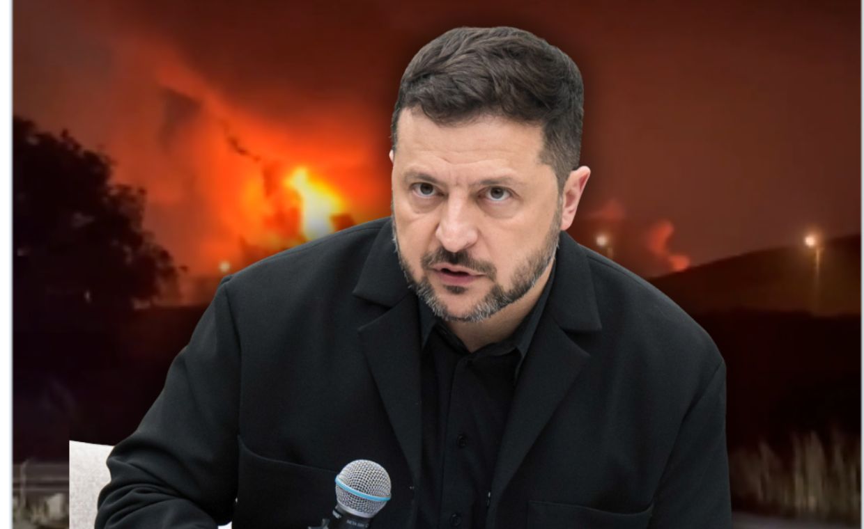 Rosyjska rafineria w ogniu. Zełenski tak skomentował atak