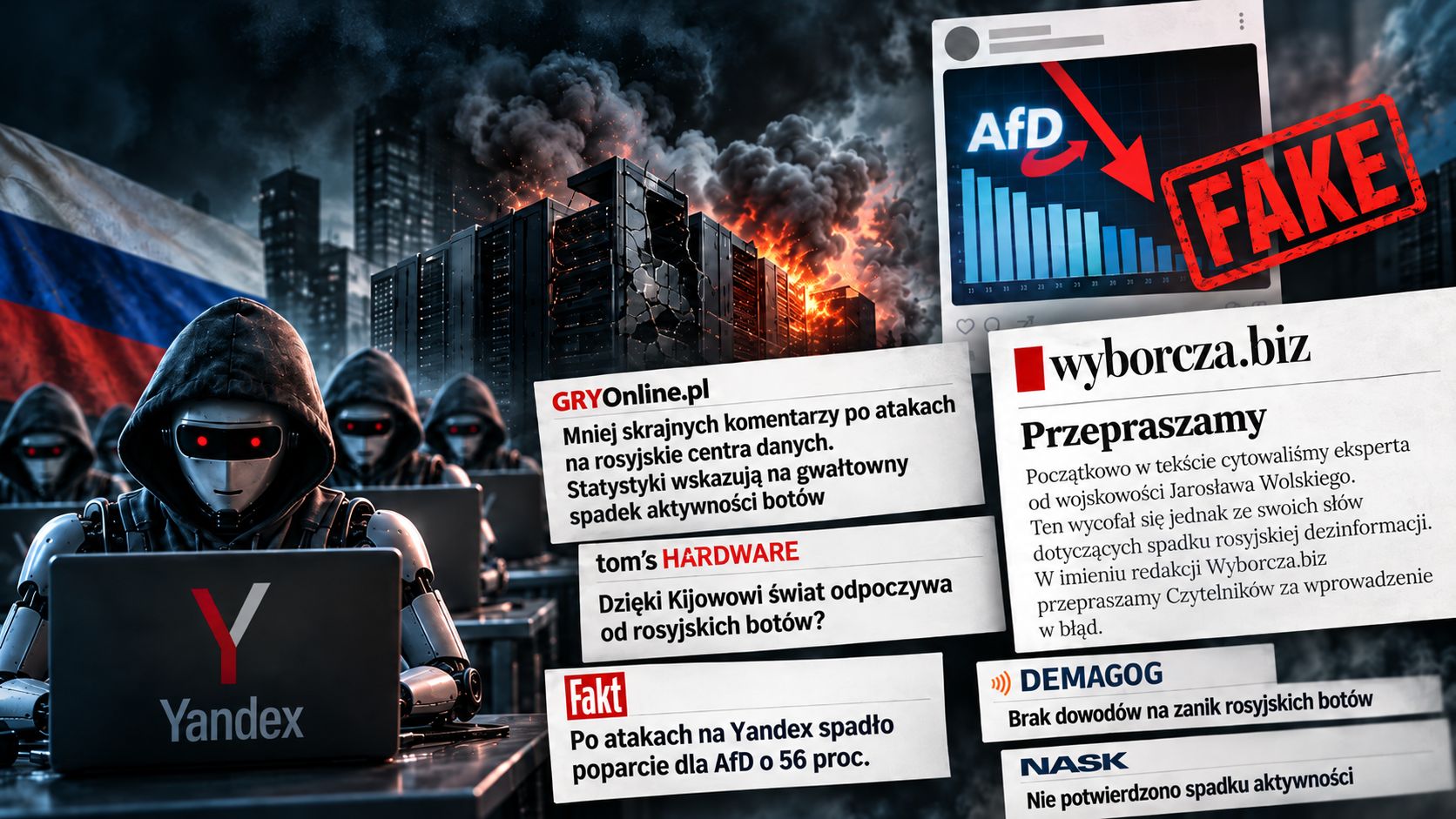 Media podały dalej fake news o rosyjskich botach. Wyborcza.biz przeprasza