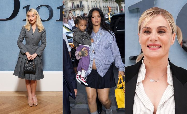 Gwiazdy na pokazie Diora: ciężarna Rihanna, grzeczna Sabrina Carpenter, małżonka Romana Polańskiego w rozchełstanej koszuli