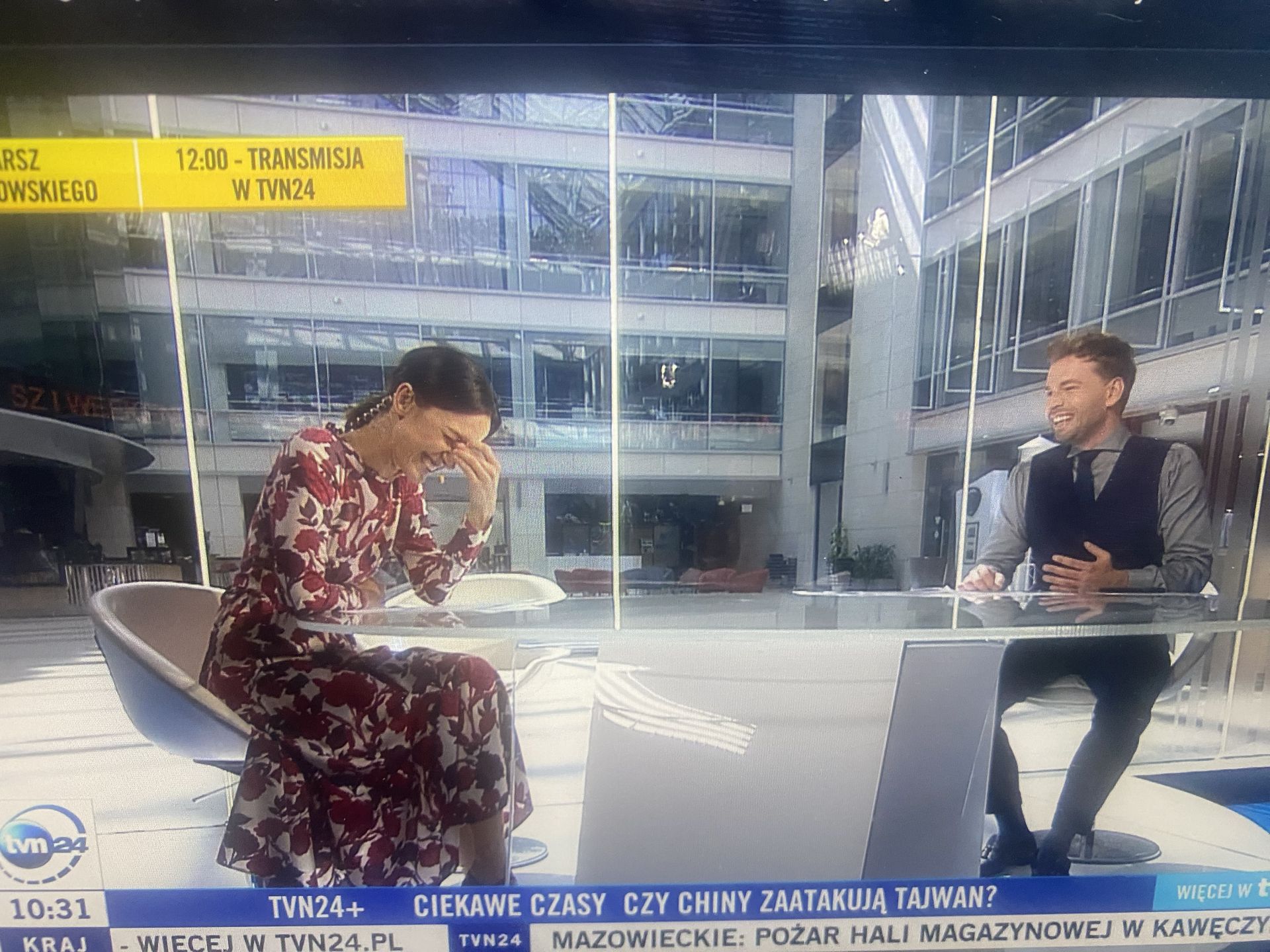 Wpadka w TVN24. Nie mogła przestać się śmiać