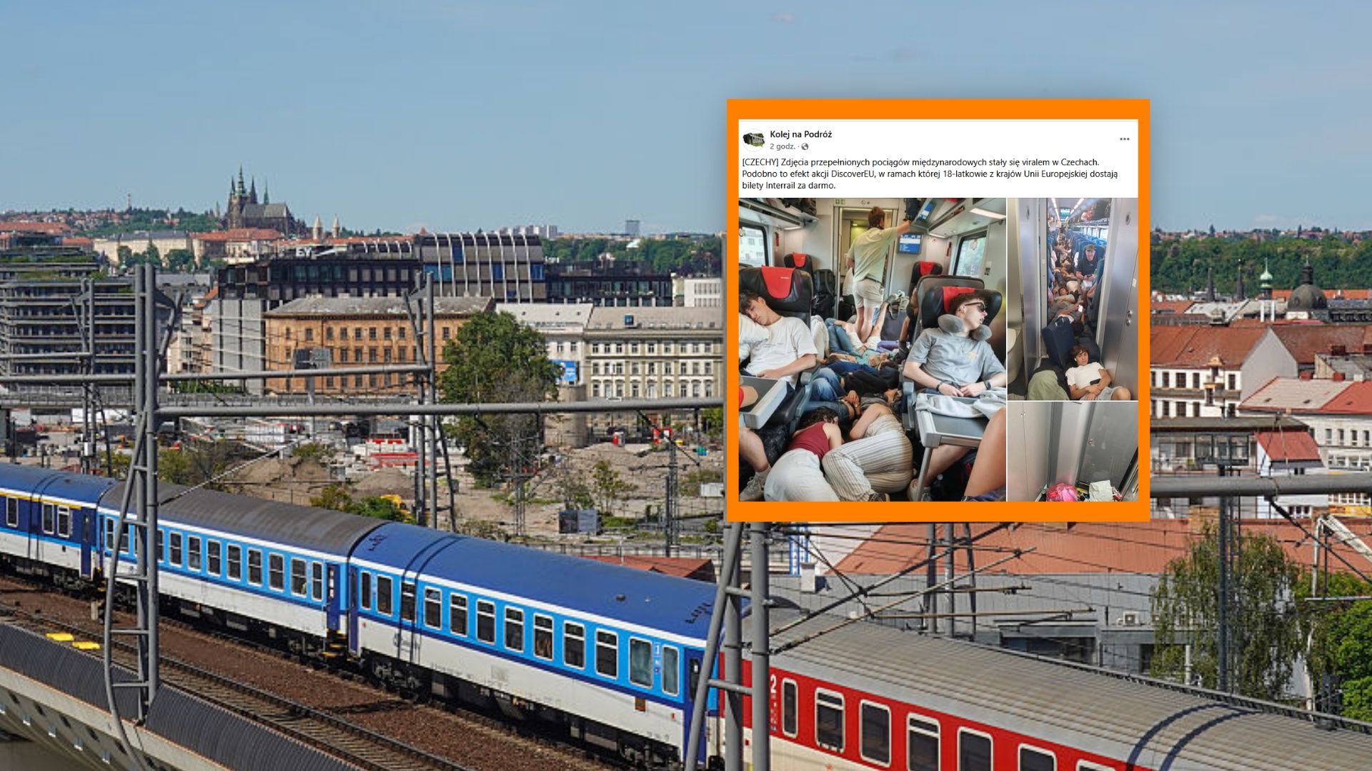 Czeskie pociągi przepełnione młodymi Hiszpanami. Zdjęcia obiegły sieć