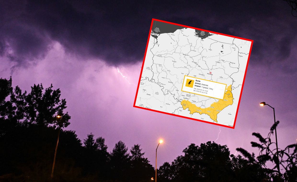 Idą silne burze i opady gradu. Zrobi się groźnie