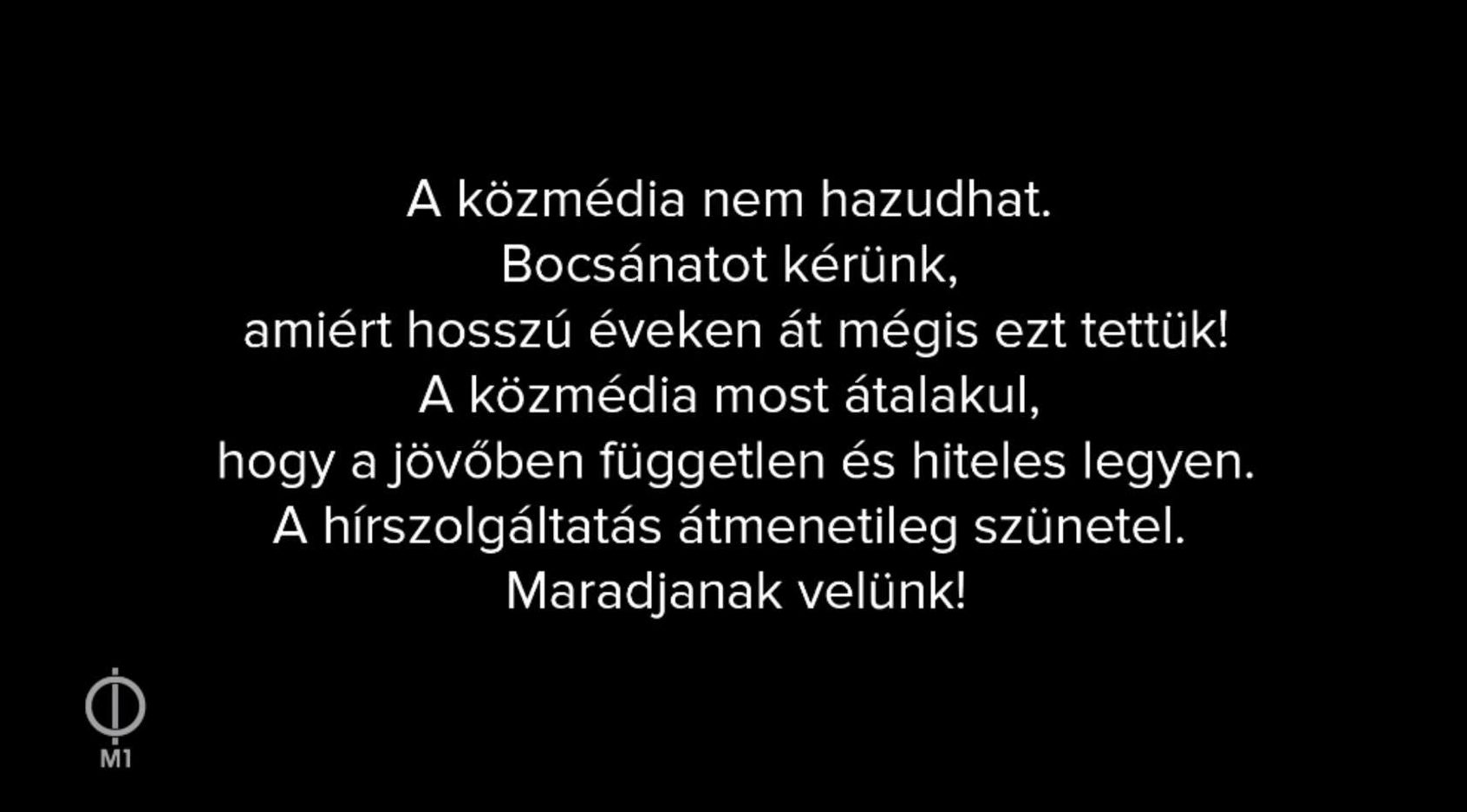 Na Węgrzech powtórka z TVP. Czarna plansza zamiast newsów