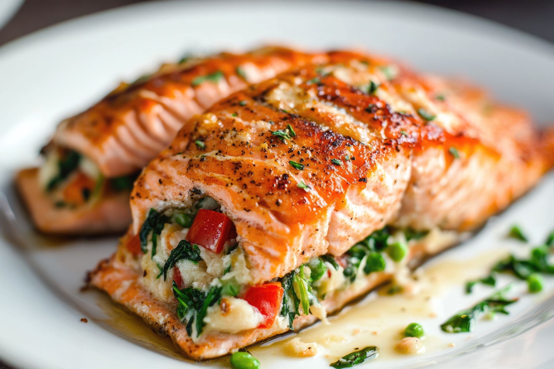 Łososia nacinam i faszeruje. O kurczaku już wszyscy zapomnieli