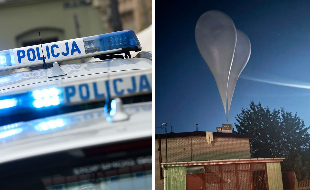 Podlaska policja postawiona w nocy na nogi. W balonach papierosy