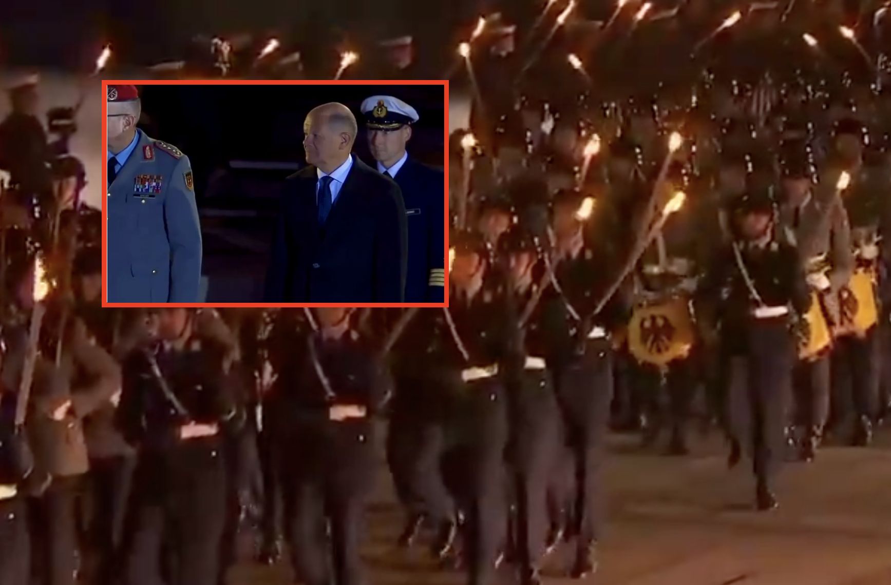 Wielkim Capstrzyk dla Olafa Scholza. Towarzysze pożegnali kanclerza ogniem