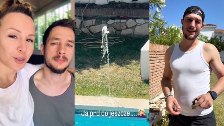 Remontowy dramat Blanki Lipińskiej trwa: hiszpański ogród usycha, a szlauch nie działa: "Jebn*ł zawór, wyrwało go z rury"