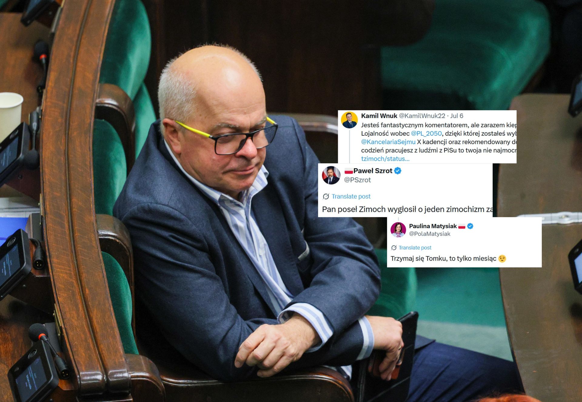 Lawina komentarzy po zawieszeniu Zimocha. "Polityczna kometa"