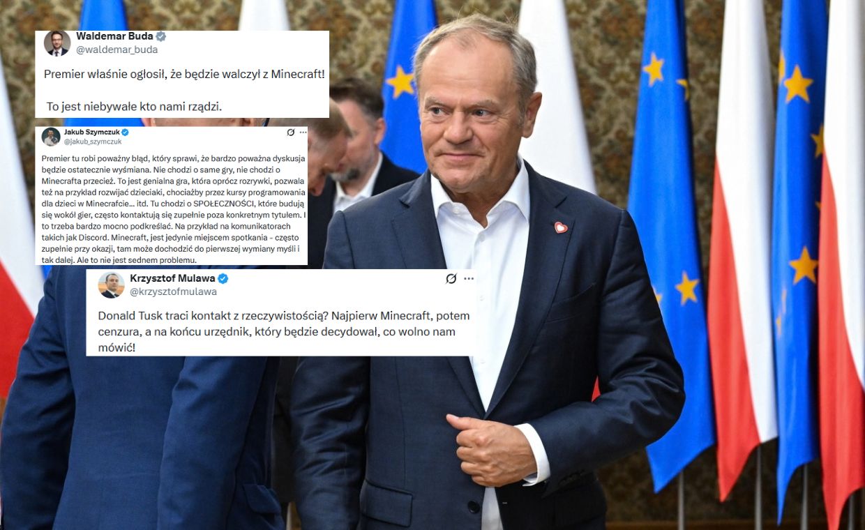 Tusk wskazał na Minecrafta. W sieci burza