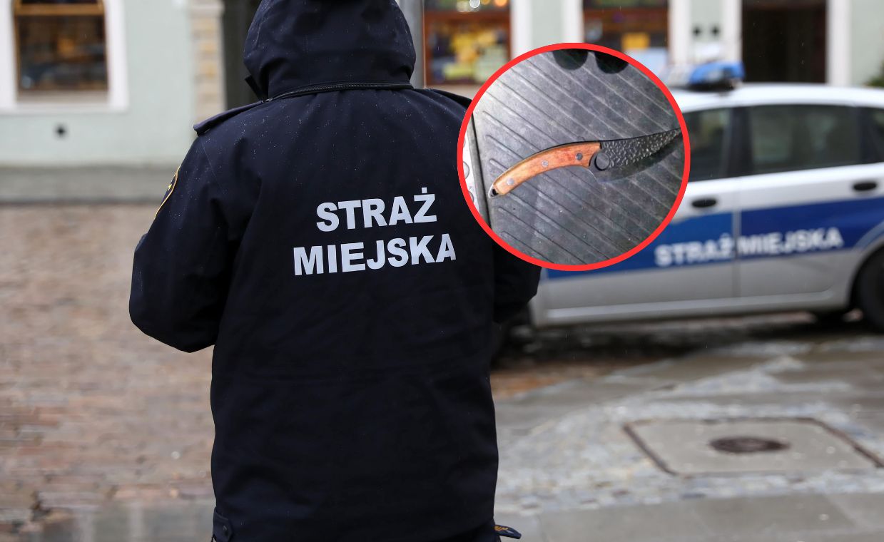 Rzucił się na radiowóz Straży Miejskiej. Wykrzykiwał też groźby
