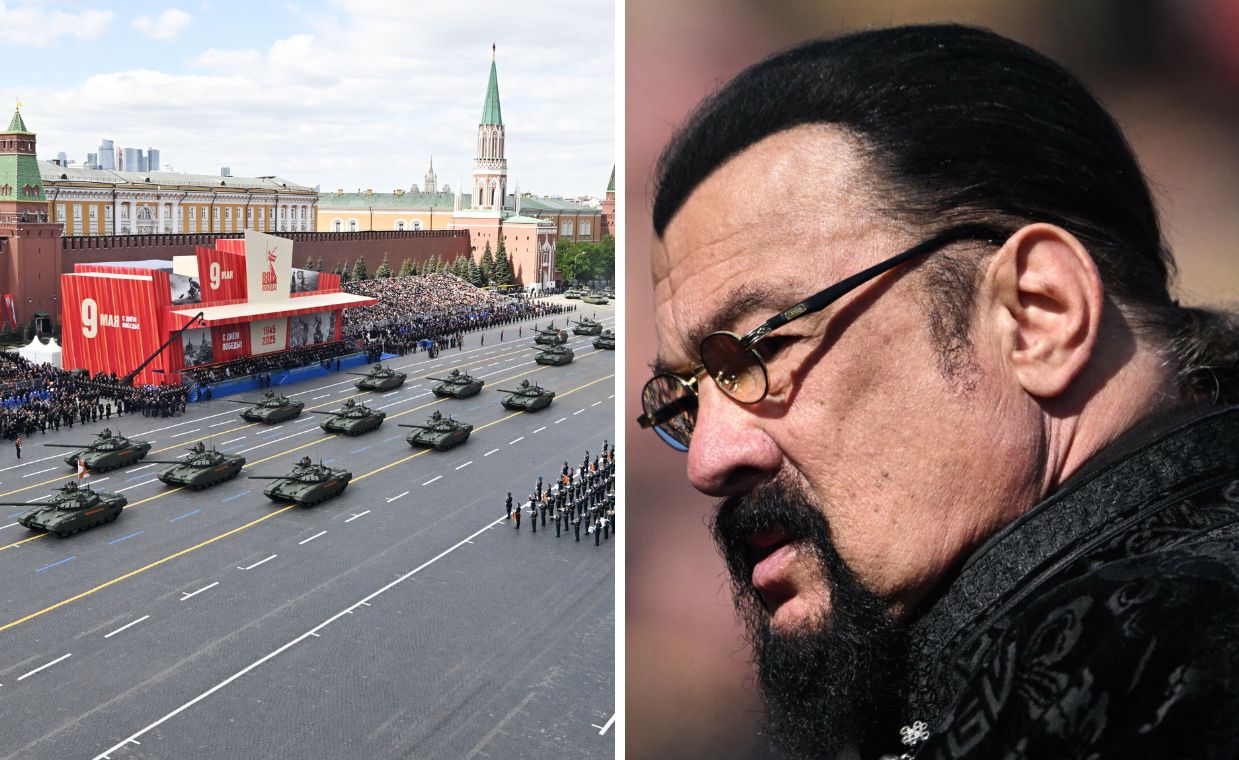 Steven Seagal na paradzie w Moskwie. Jest nagranie