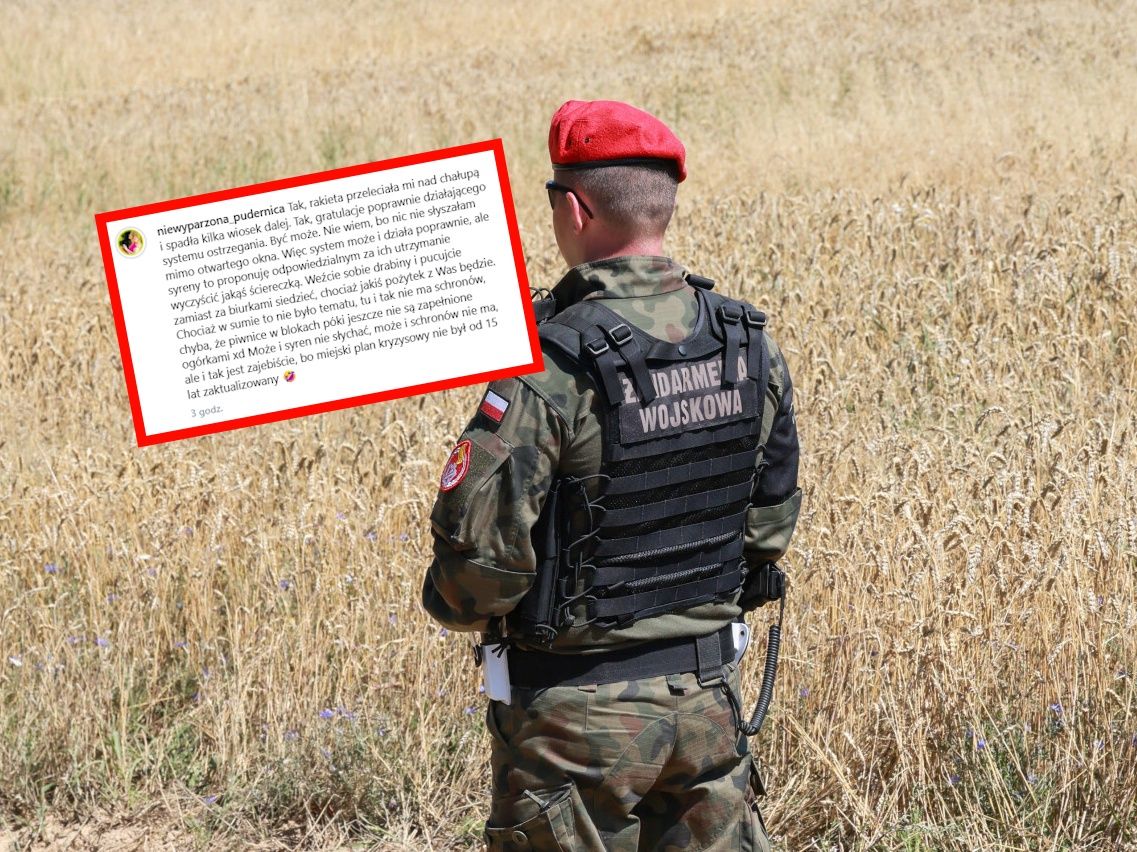 Rakieta przeleciała nad jej domem. Wrzuciła taki post