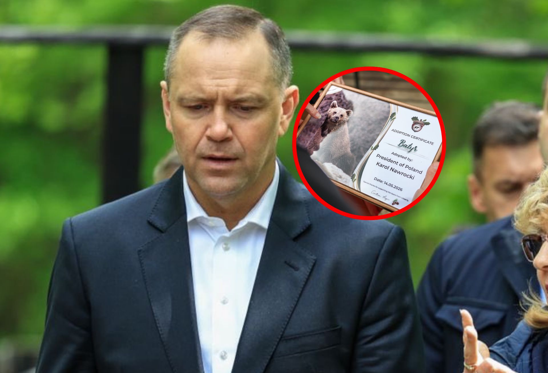 Karol Nawrocki zaadoptował niedźwiedzia. "Miś Batyr"