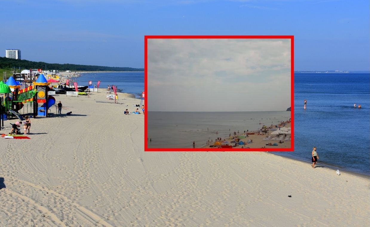 Piątek, godzina 6.15. Ujęcie z plaży w Międzyzdrojach