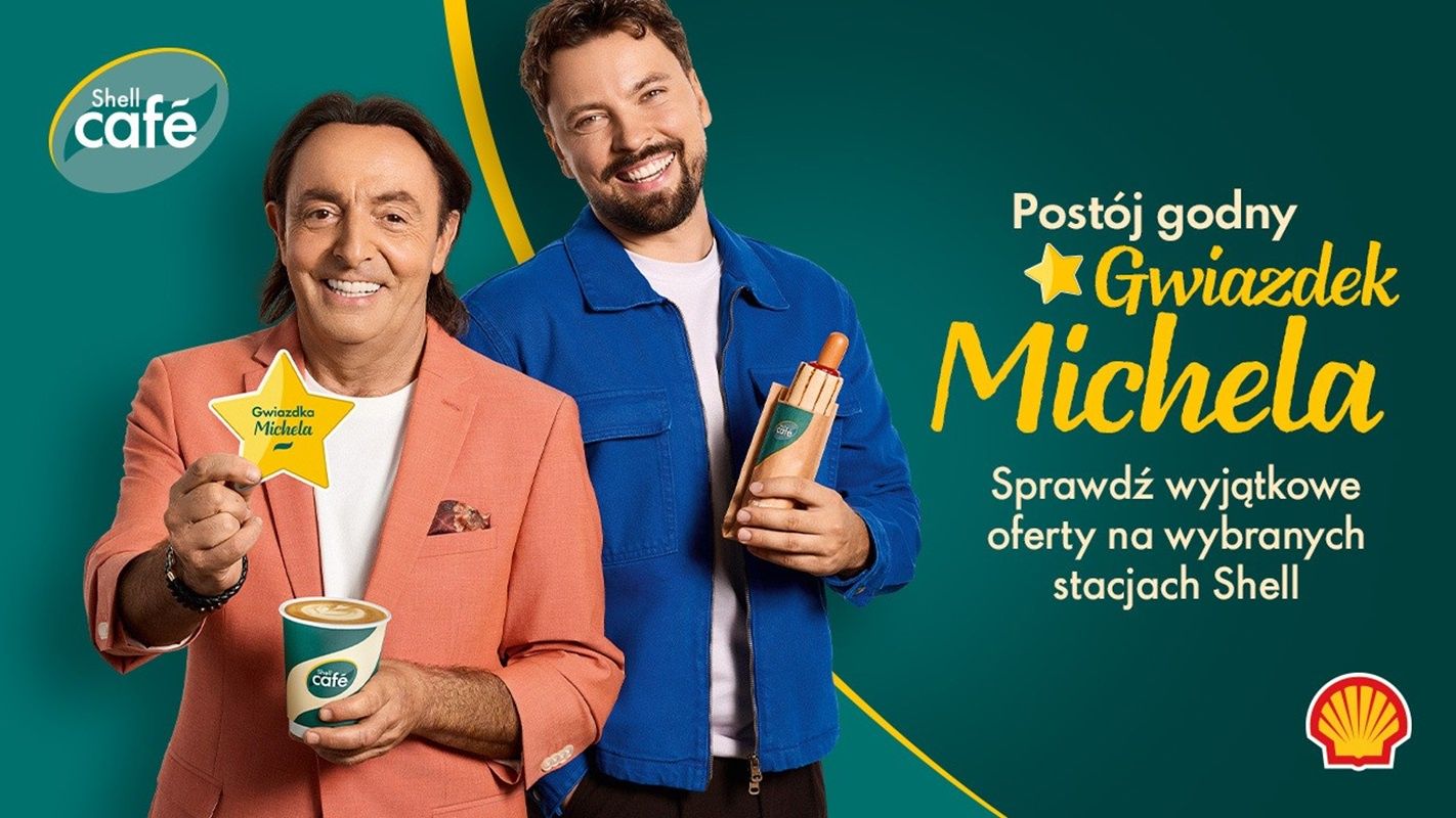 Michel Moran i Damian Tkaczuk w kampanii Shell Café