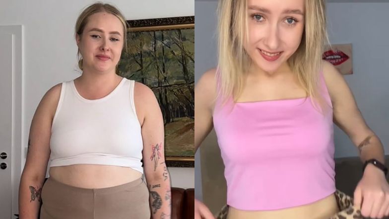 Lżejsza o 35 kg Paulina z "Kanapowców" włożyła spodnie sprzed metamorfozy. "Przepiękna przemiana"