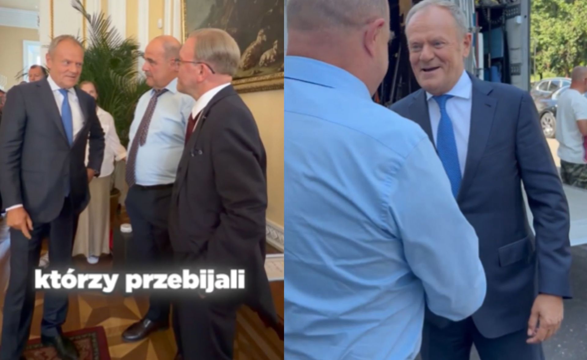 Tusk spotkał się z gwiazdami "Rancza". "Wilk syty i Wilkowyje City"