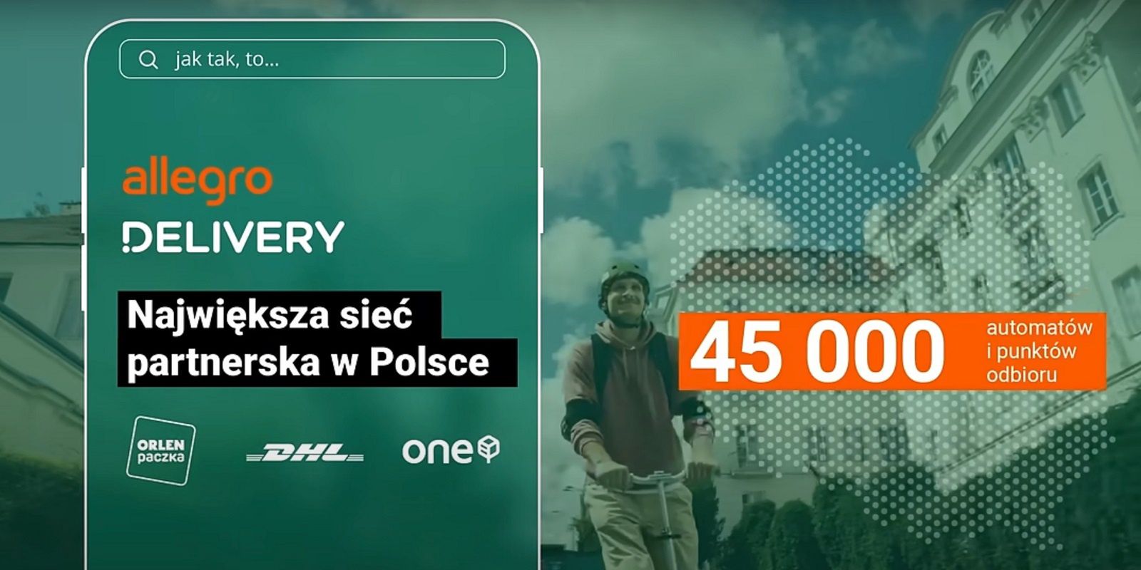 Punkty odbioru i automaty paczkowe wielu firm w nowej reklamie Allegro Delivery