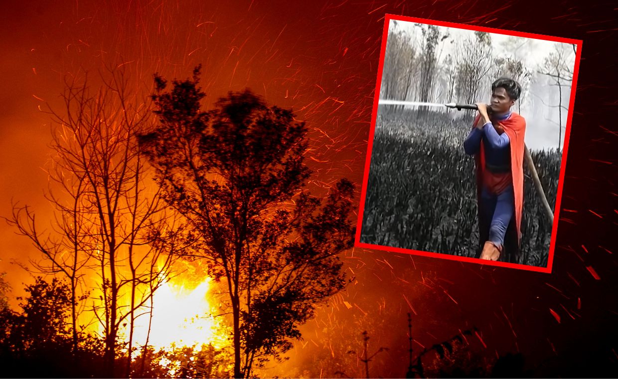 17-letni Superman gasi pożary. Nagranie z Indonezji hitem sieci