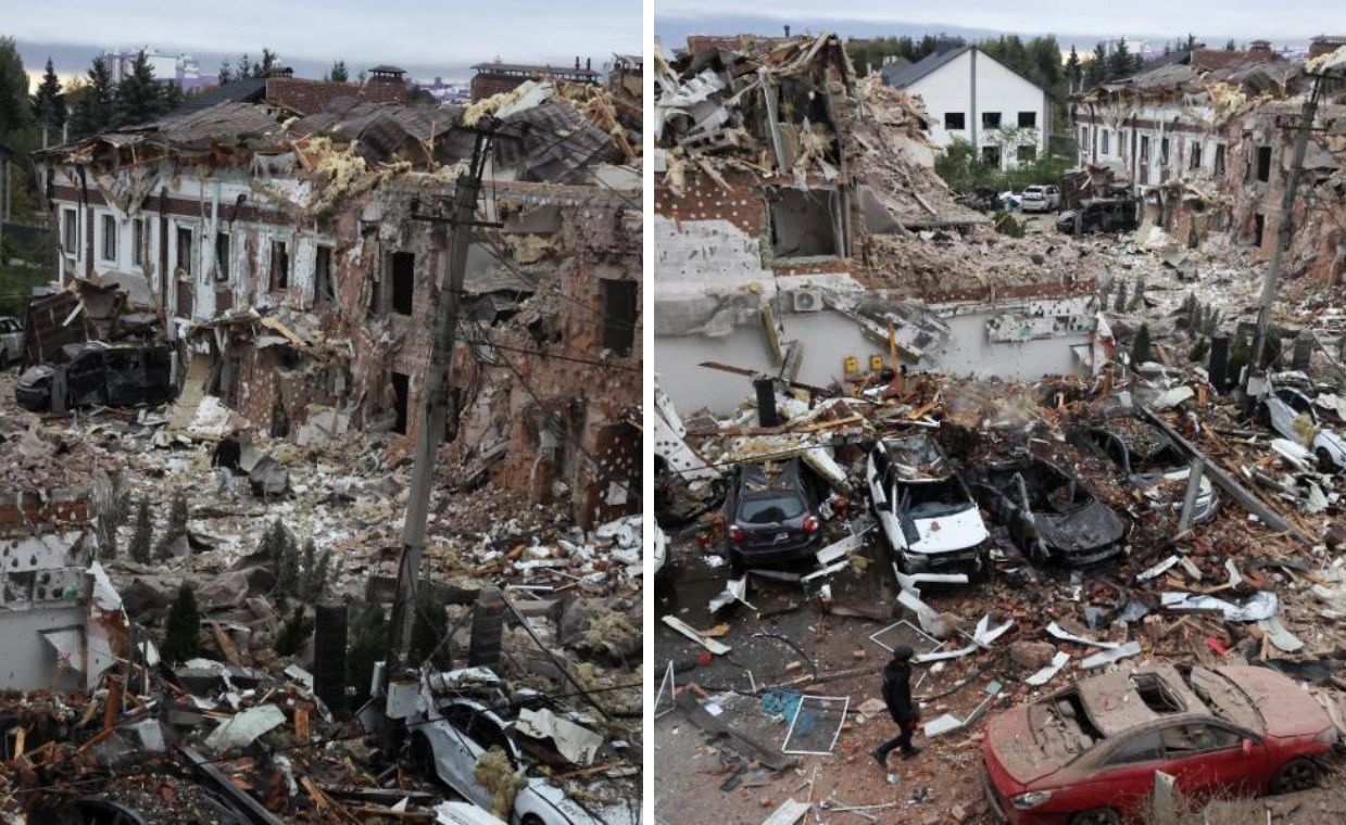 Cała ulica zrównana z ziemią. Wstrząsające zdjęcia z Kijowa