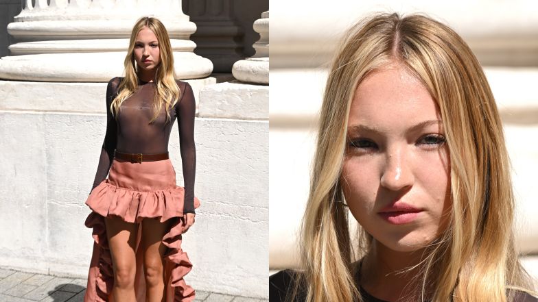 Córka Kate Moss w PRZEZROCZYSTYM topie bryluje na pokazie w Paryżu. Podobna do matki skandalistki?