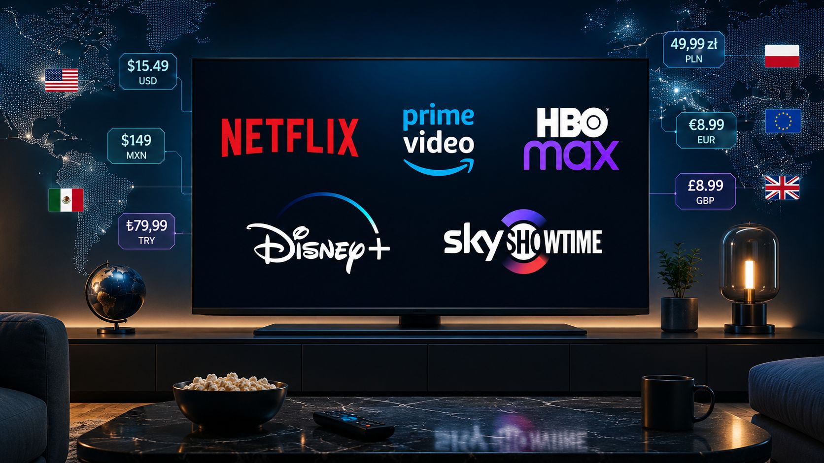 Od 15 do ponad 100 zł za Netfliksa. Wielkie porównanie cen platform streamingowych w 15 krajach