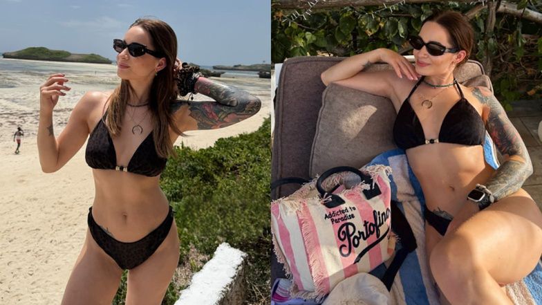 Świąteczna bikiniara Ewelina Lisowska wygina się na plaży w Kenii (ZDJĘCIA)