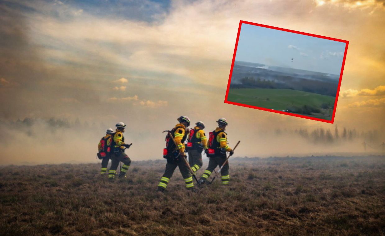 Przerażający widok z powietrza. Trwa walka z żywiołem