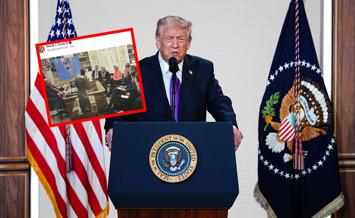 Trump zamieścił grafikę z mapą. Flaga USA na kilku krajach