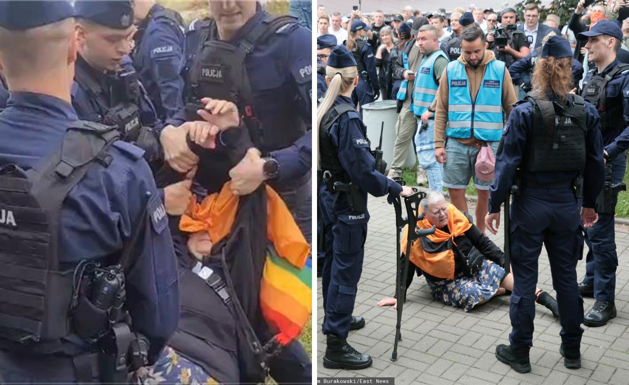 Babcia Kasia na manifestacji w Warszawie. Interweniowała policja