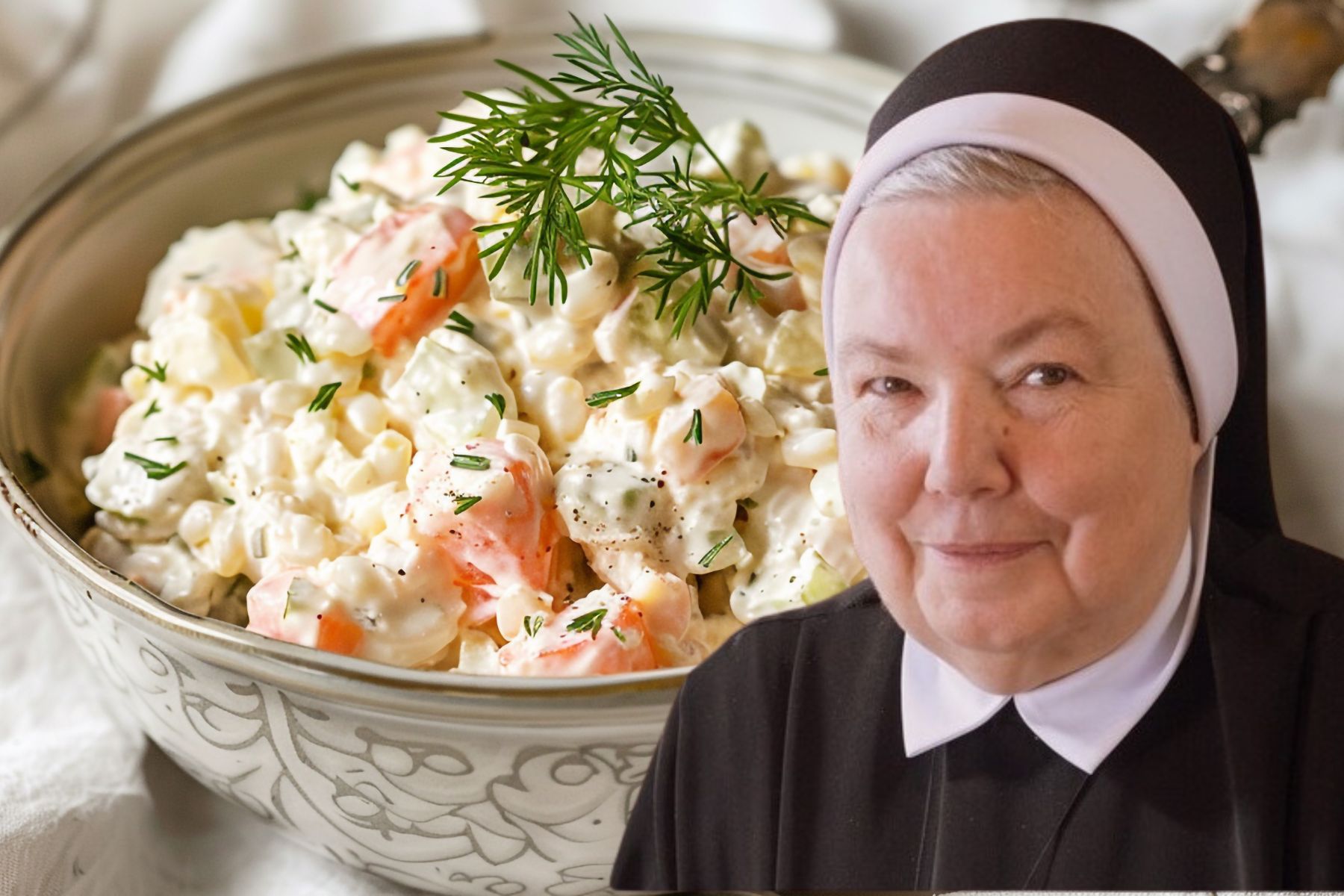 Siostra Anastazja robi świetną sałatkę koperkową. Lepsza choćby od klasycznej jarzynowej