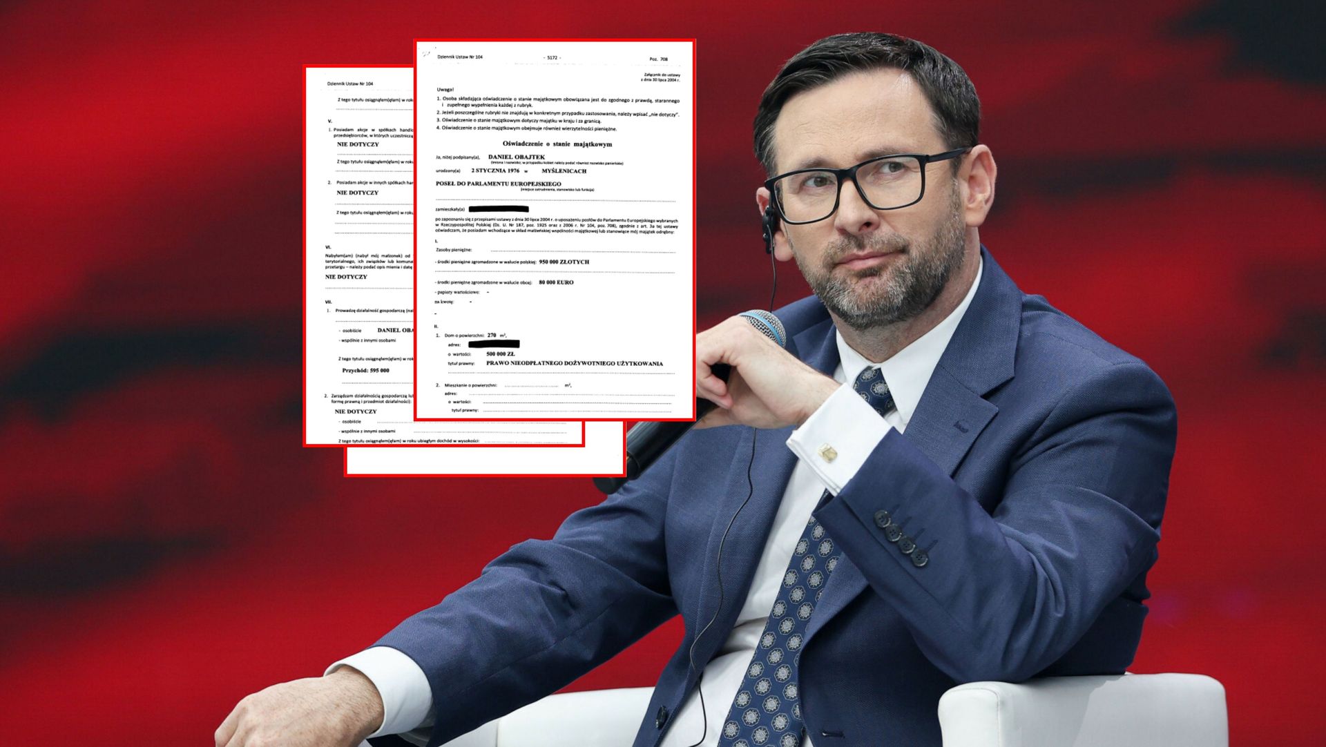 Oświadczenie majątkowe Daniela Obatjka