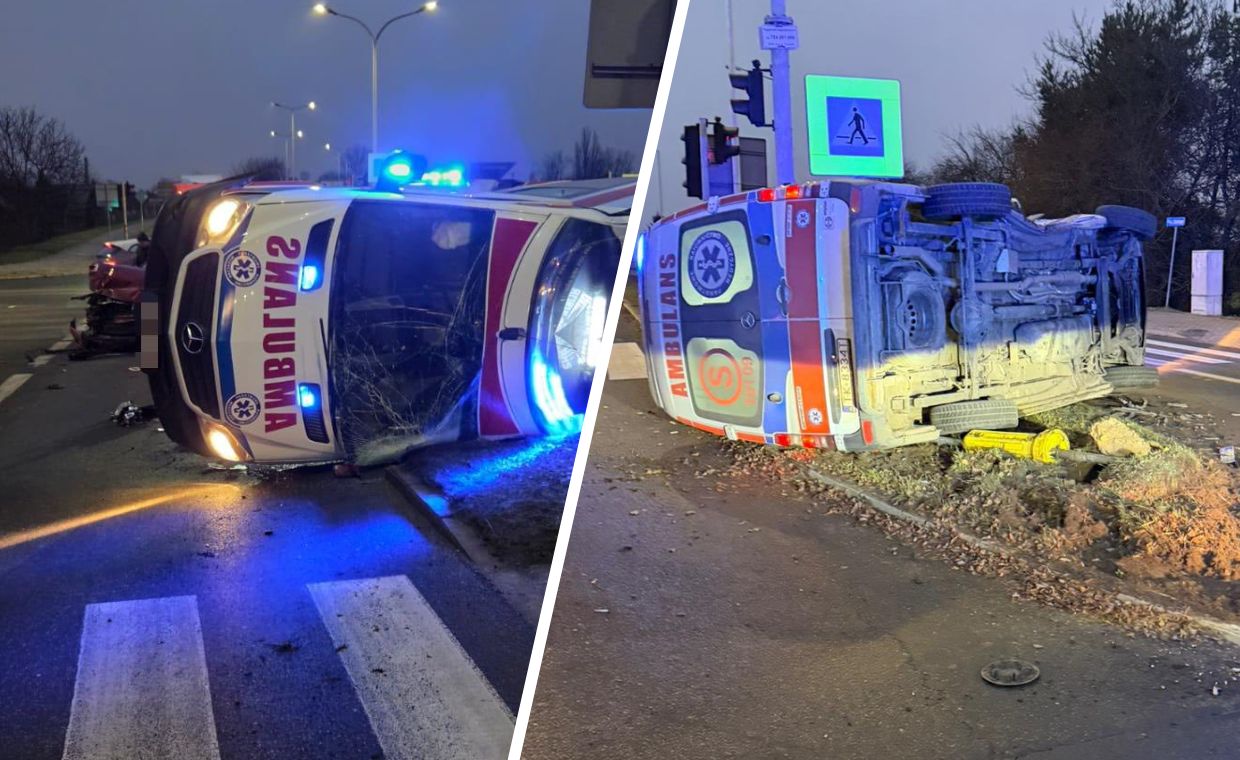Uderzył w karetkę na sygnale. Cztery osoby w szpitalu