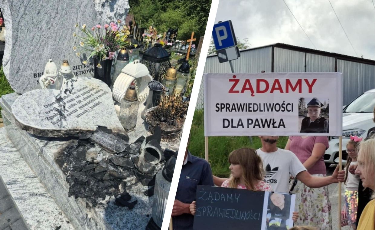 Zniszczyli grób strażaka z Podhala. "Niepokoją Pawła zza grobu"