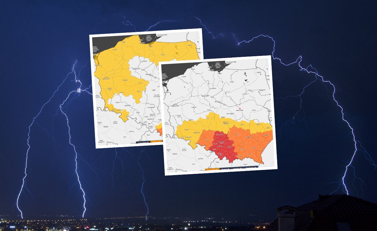 Czerwone alerty IMGW. Ekstremalne burze na południu Polski