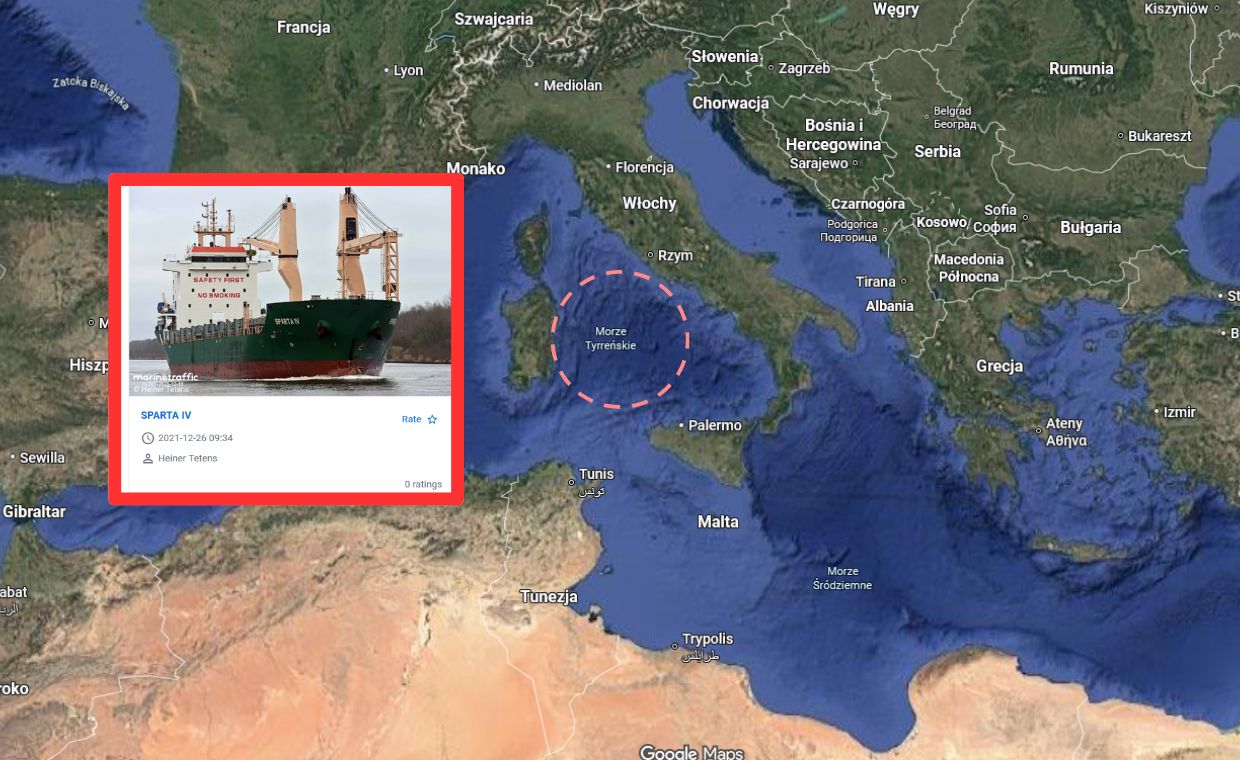 Podejrzana aktywność rosyjskiego statku. Wielokrotnie zmieniał kurs