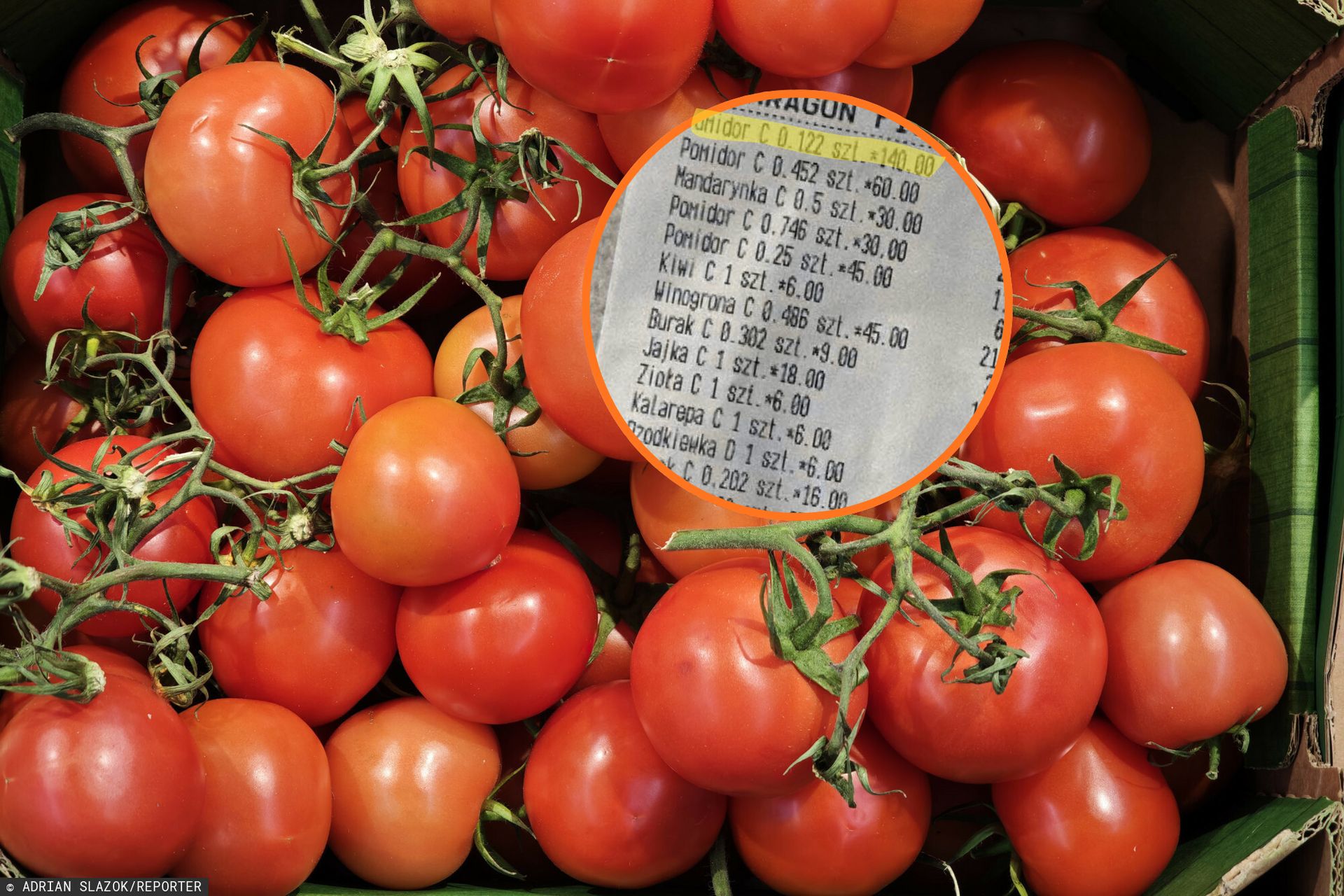 Poszedł do warzywniaka w Warszawie. Pomidory za 140 zł za kilogram