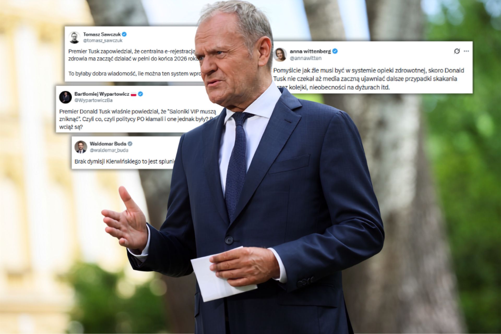 Mocne wystąpienie Tuska ws. szpitali. W sieci zawrzało. "Splunięcie"