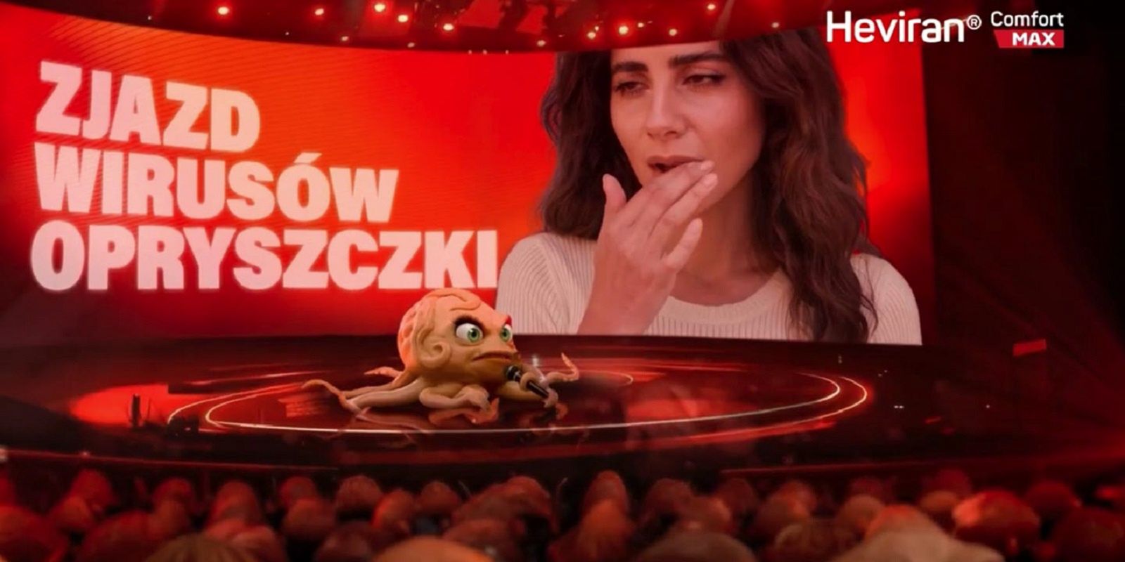 Lady Opryszczka reklamuje Heviran Complex Max