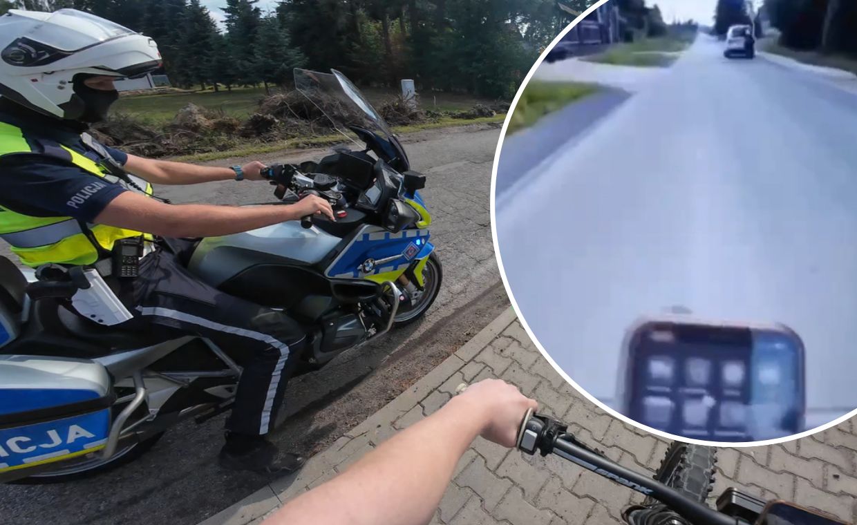 Uciekał przed policją i wszystko nagrywał. Szalona jazda nastolatka